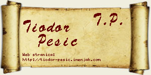 Tiodor Pešić vizit kartica
